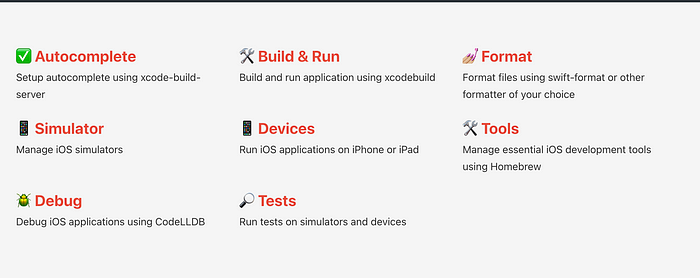 SweetPad扩展功能清单